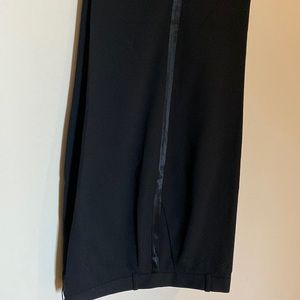 Black slacks with satin seam